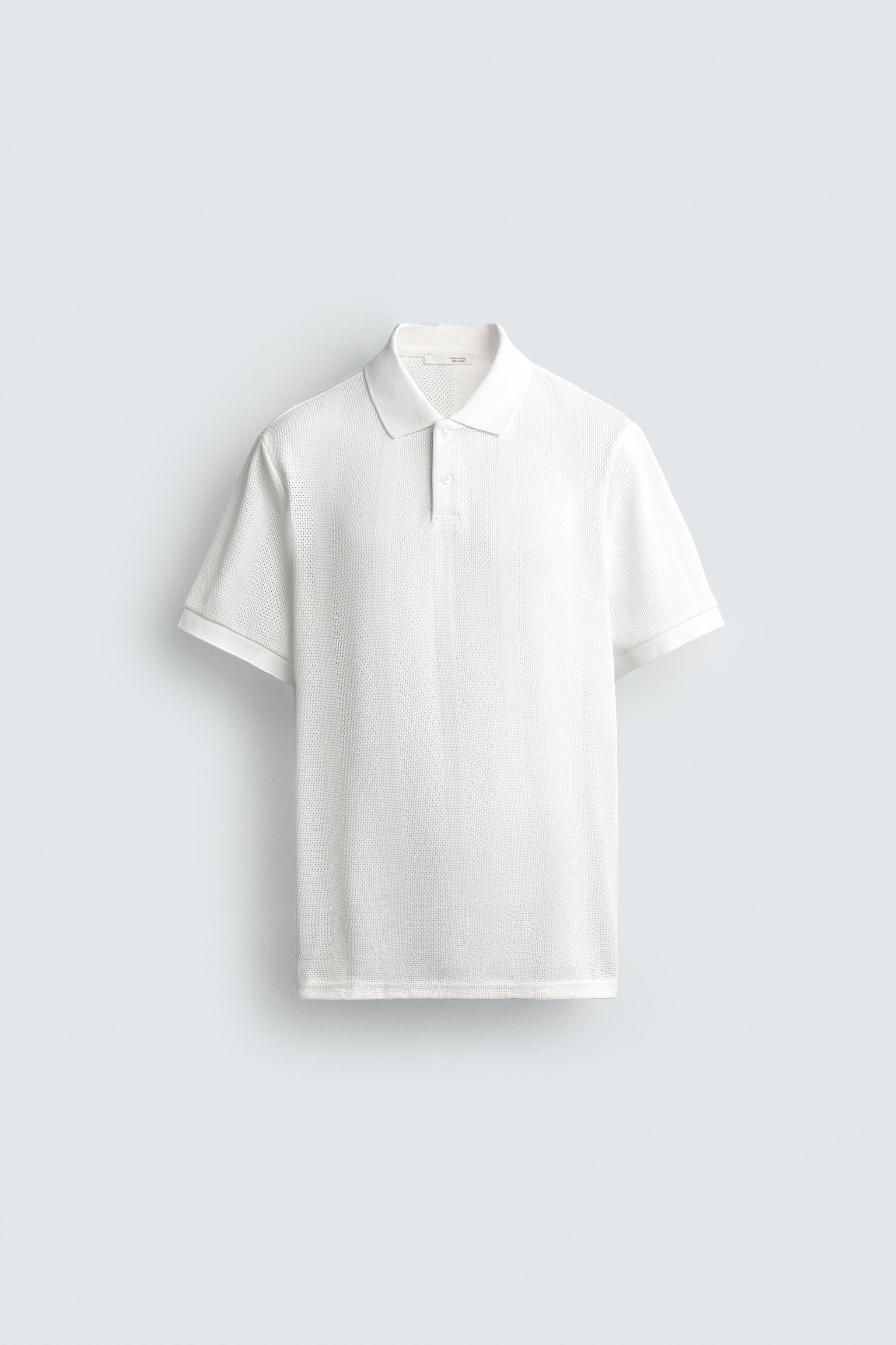 POLO REGULAR FIT EN JACQUARD À RAYURES